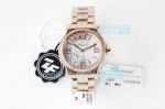 ZF Factory Swiss Chopard Happy Sport Diamonds Rose Gold Watch 33MM